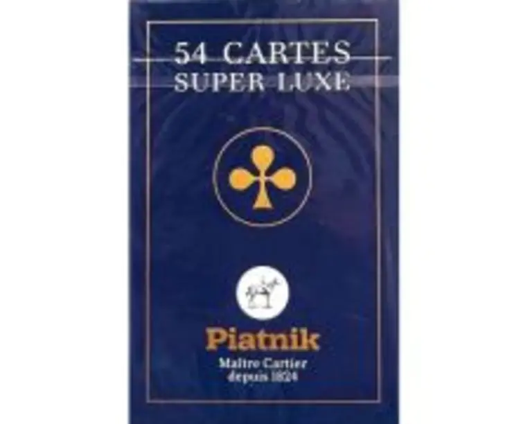 Carti de joc Super Luxe, grafica in stil francez, albastru