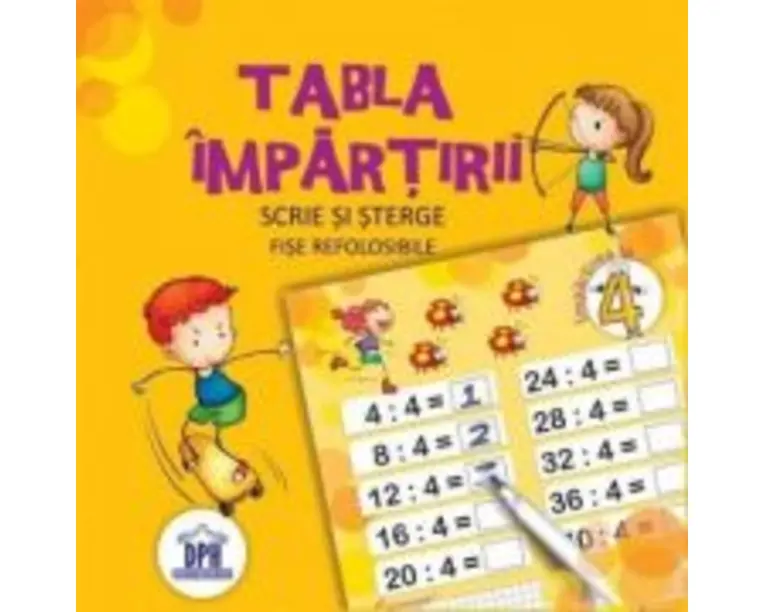 Tabla impartirii. Scrie si sterge. Fise refolosibile