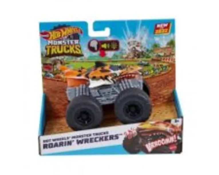 Masinuta Monster Truck Roarin wreckers Tiger Shark cu functii si sunete scara 1: 43
