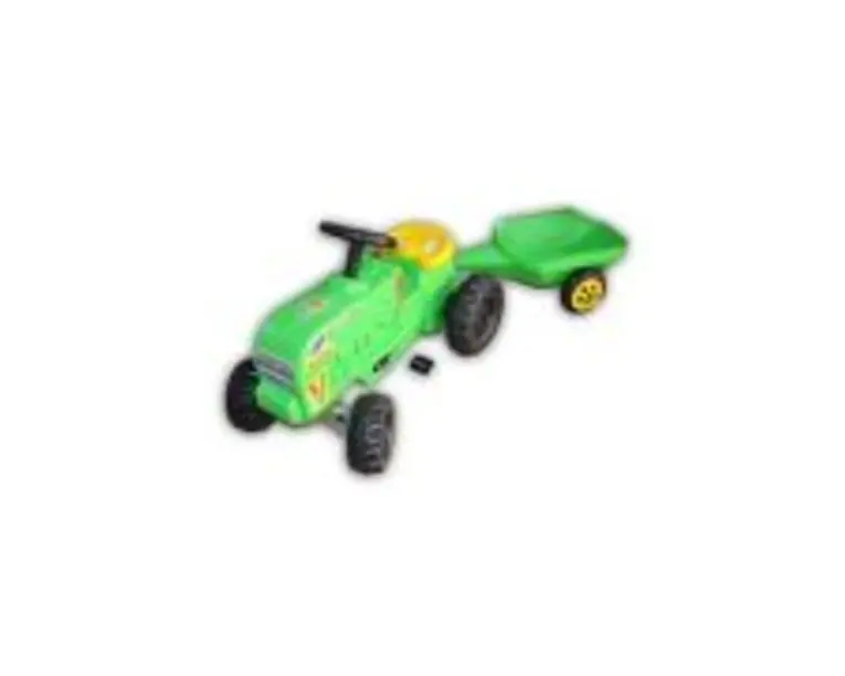 Tractor cu pedale, verde, fermier