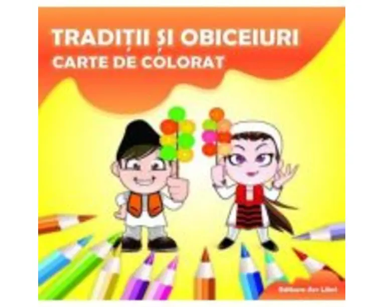 Traditii si obiceiuri - Carte de colorat