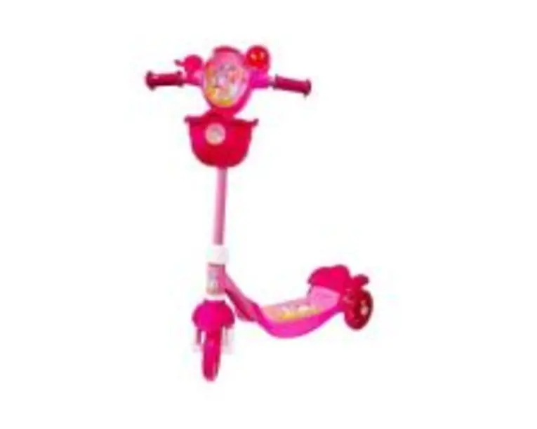 Trotineta cu desene, cadru metal, acces. plastic, 72 cm, roz