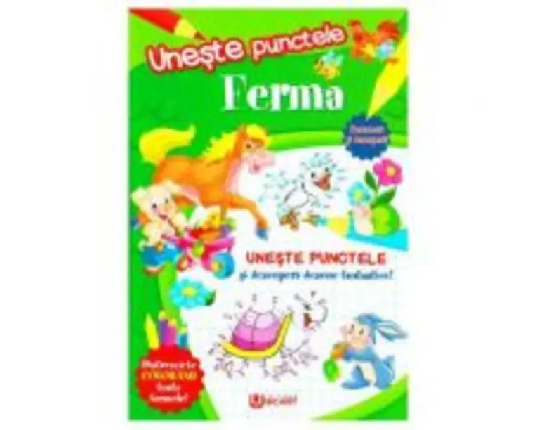 Carte de colorat. Uneste punctele. Ferma