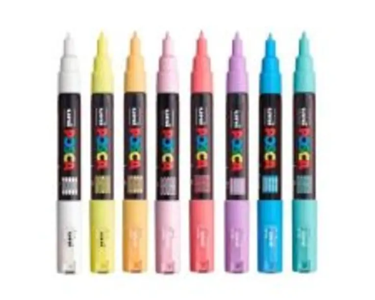 Set Marker UNI PC-1M 0. 7 mm, 8 culori, Posca (M1479)