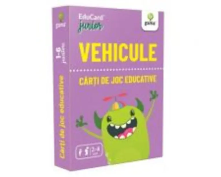 Vehicule. EduCard Junior. Carti de joc educative