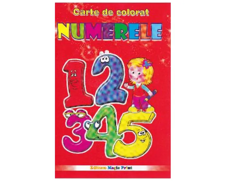 Numerele - Carte de colorat