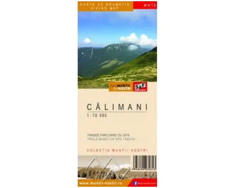 Muntii Calimani - Harta de drumetie - Muntii nostri
