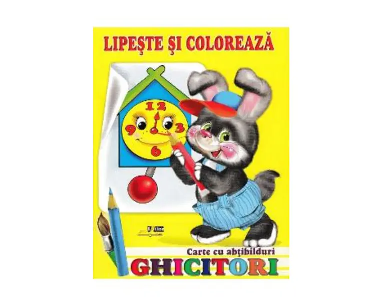 Ghicitori - Iepure - Lipeste si coloreaza. Carte cu abtibilduri