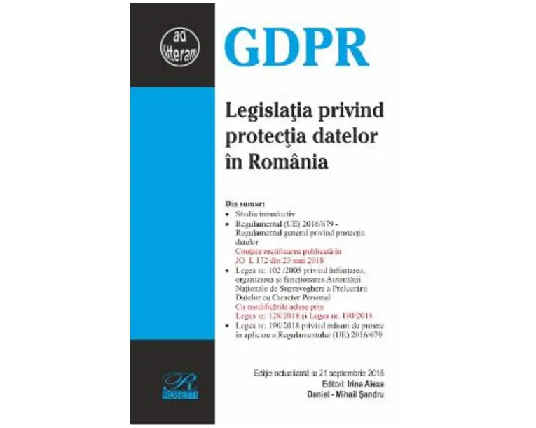 Legislatia privind protectia datelor in Romania