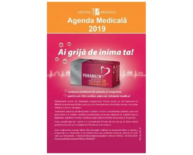 Agenda medicala 2019 - Cristina Daniela Marineci, Cornel Chirita