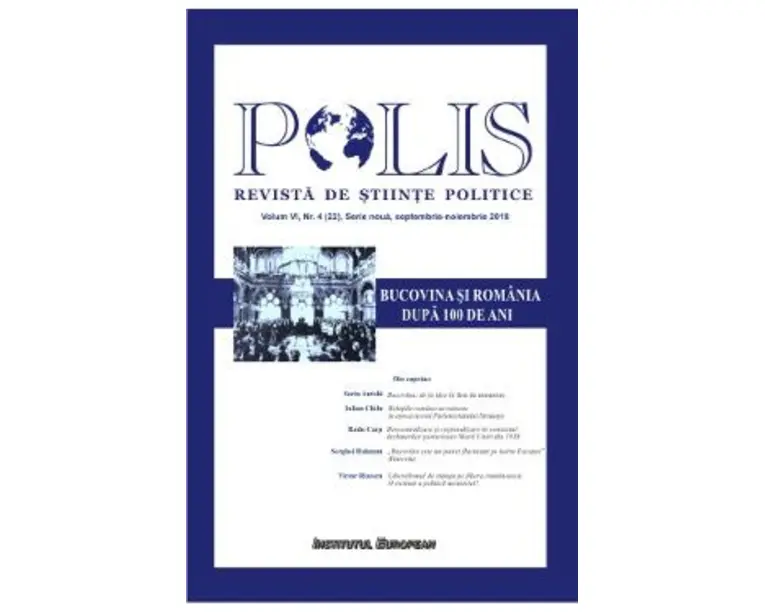 Polis Vol. 6 Nr. 4 (22). Serie noua. Septembrie-noiembrie 2018. Revista de stiinte politice