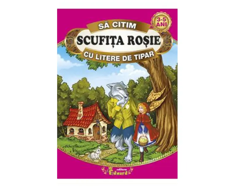 Scufita Rosie - Sa citim cu litere de tipar