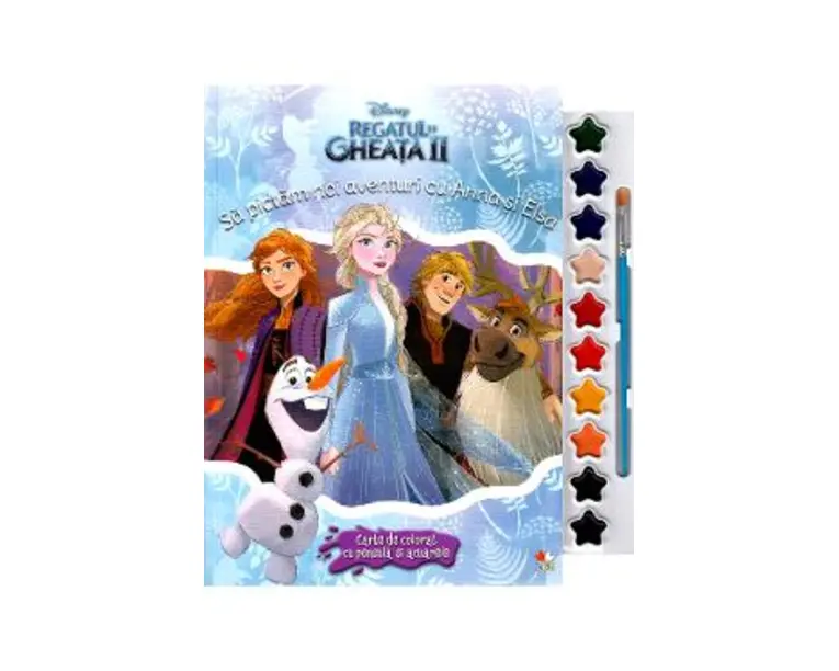 Disney: Regatul de gheata II. Sa pictam noi aventuri cu Anna si Elsa. Carte de colorat