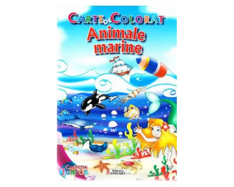 Animale marine - Carte de colorat