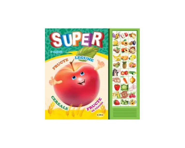 Carte cu sunete: Super fructe, legume... (romana+engleza) - Inesa Tautu