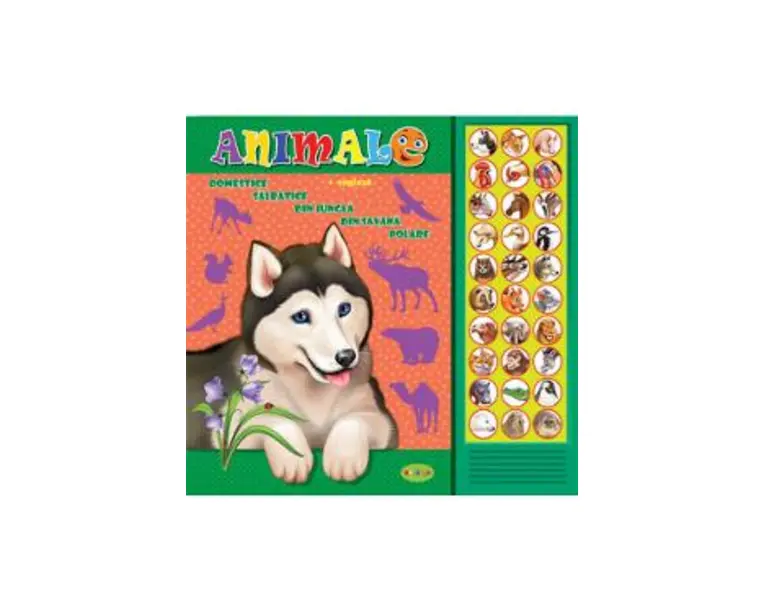 Carte cu sunete: Animale (romana+engleza) - Inesa Tautu