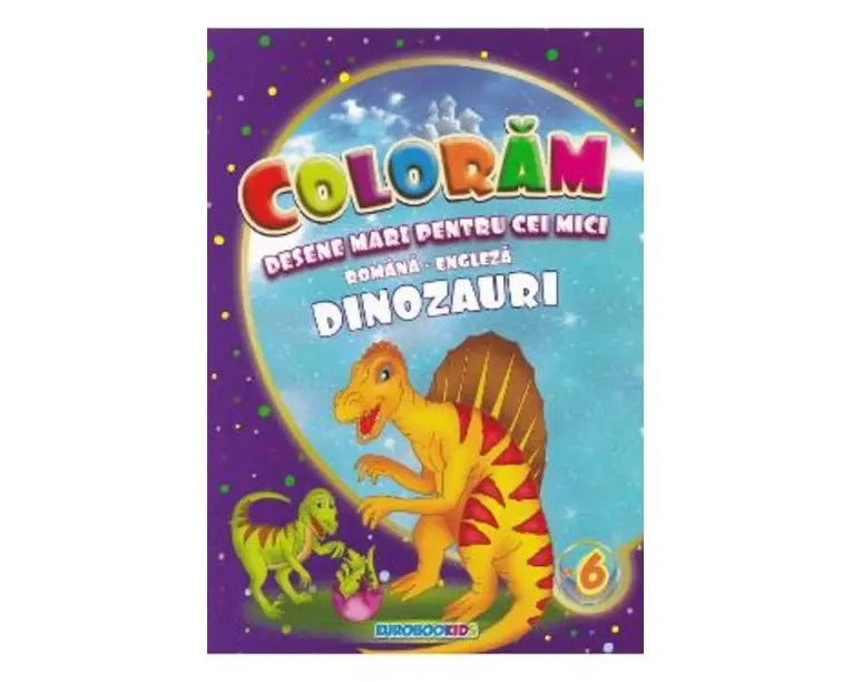 Coloram desene mari pentru cei mici: Dinozauri