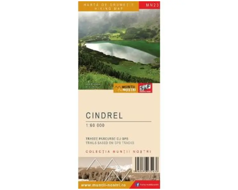 Muntii Cindrel. Harta de drumetie. Muntii Nostri