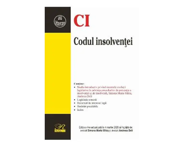 Codul insolventei Ed.4 Act. 4 martie 2020