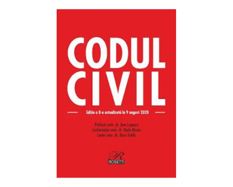 Codul civil Ed.8 Act. 9 august 2020