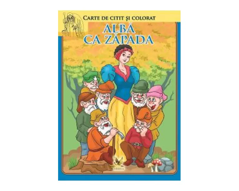 Alba ca zapada. Carte de citit si colorat