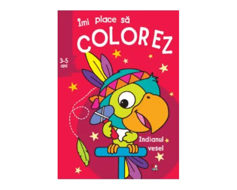 Imi place sa colorez. Indianul vesel 3-5 ani