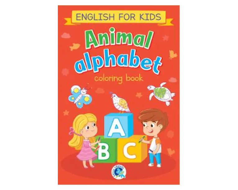 Animal alphabet. English for kids: Carte de colorat