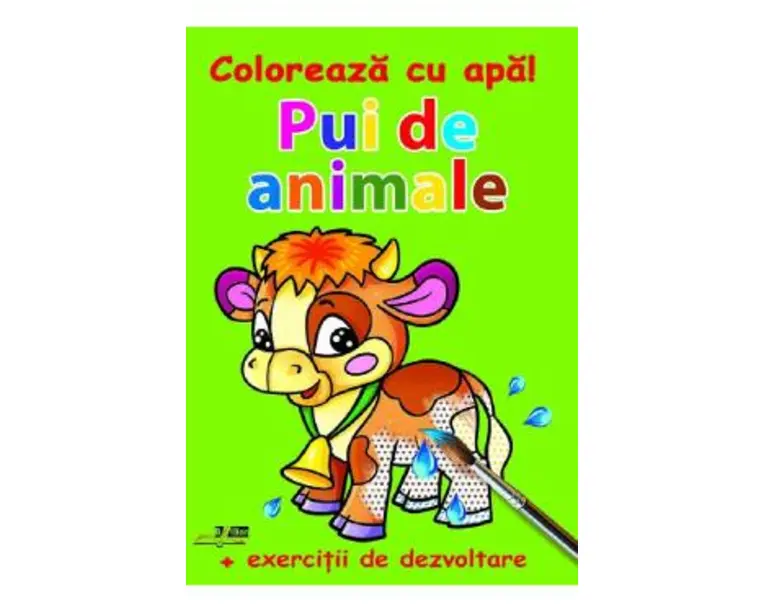 Pui de animale. Coloreaza cu apa! + Exercitii de dezvoltare