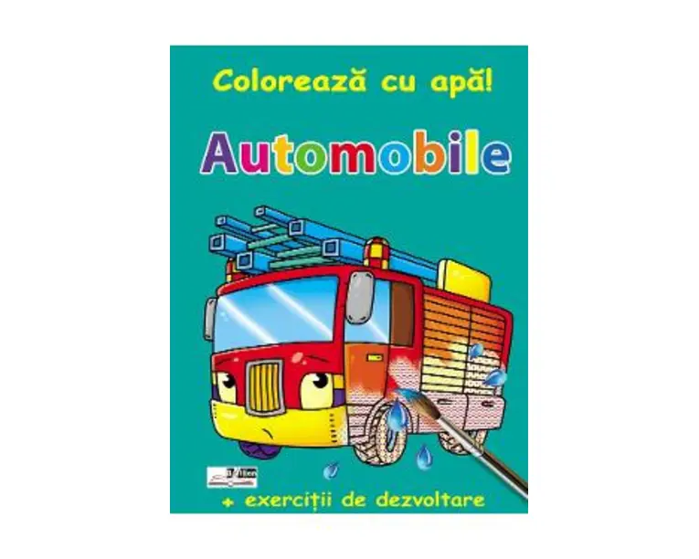Automobile. Coloreaza cu apa! + Exercitii de dezvoltare