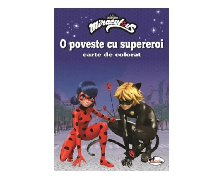 O poveste cu supereroi. Carte de colorat