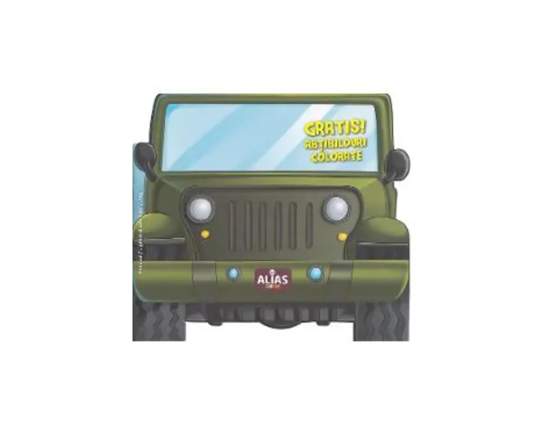 Jeep. Abtibilduri colorate + jucarie