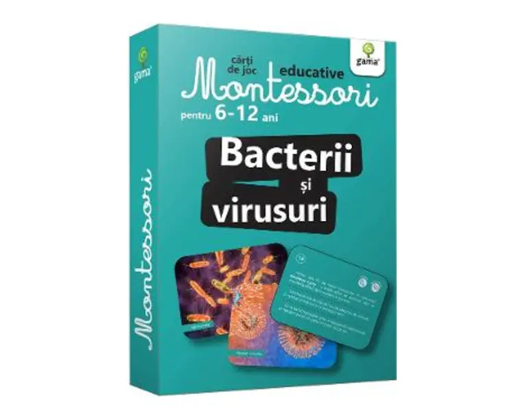 Bacterii si virusuri. Carti de joc Montessori pentru 6-12 ani