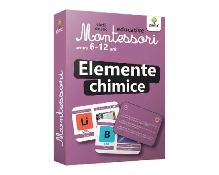 Elemente chimice. Carti de joc Montessori pentru 6-12 ani