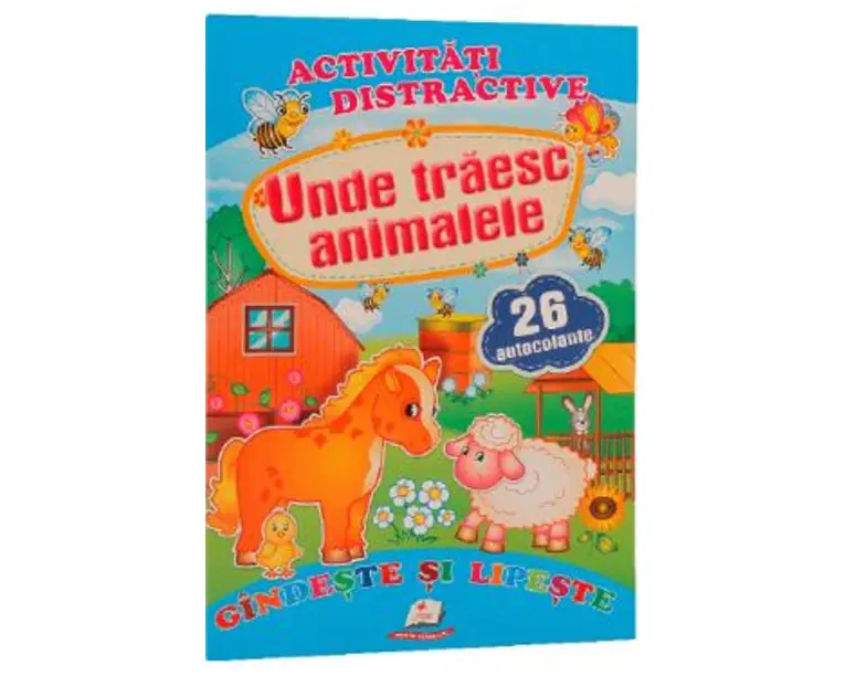 Activitati distractive: Unde traiesc animalele. 26 autocolante