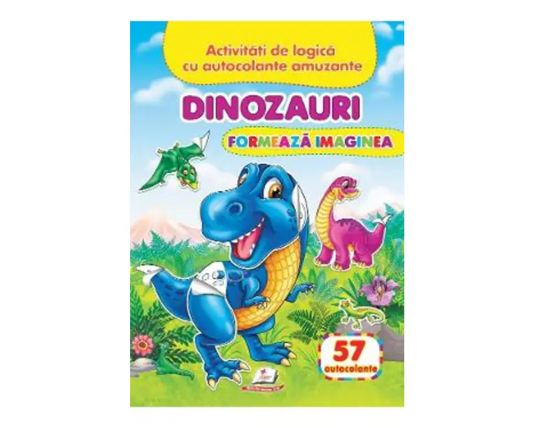 Dinozauri: Formeaza imaginea. 57 autocolante