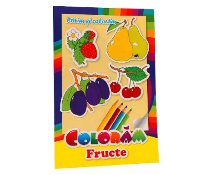 Privim si coloram. Coloram fructe