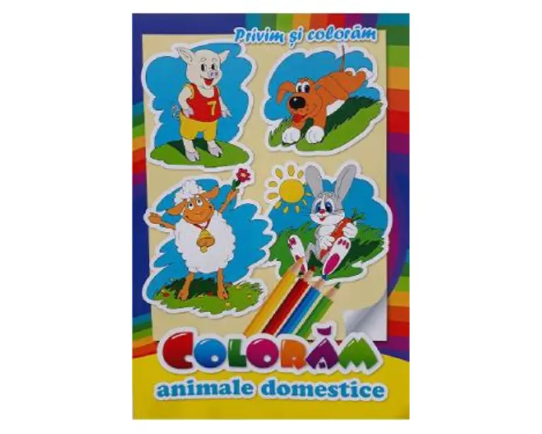 Privim si coloram. Coloram animale domestice