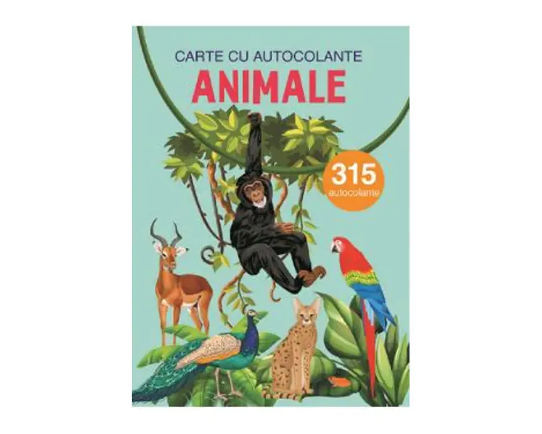 Animale. Carte cu autocolante