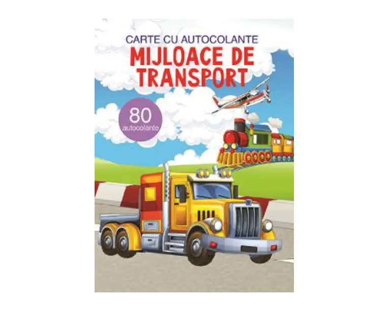 Mijloace de transport. Carte cu autocolante