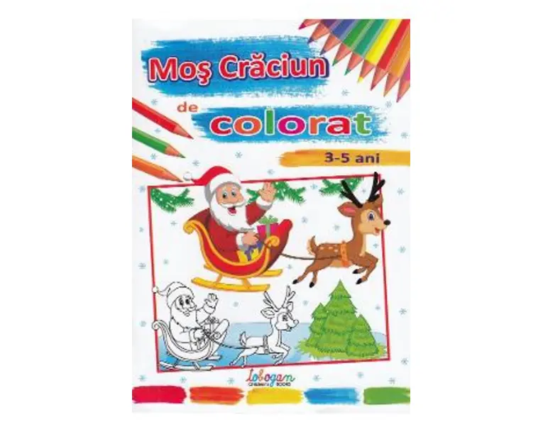 Mos Craciun de colorat