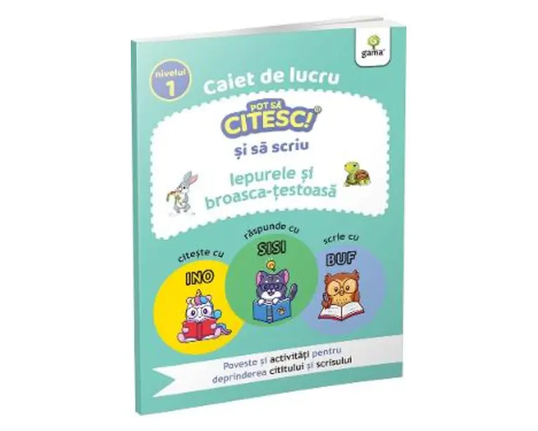 Caiet de lucru. Pot sa citesc si sa scriu: Iepurele si broasca-testoasa