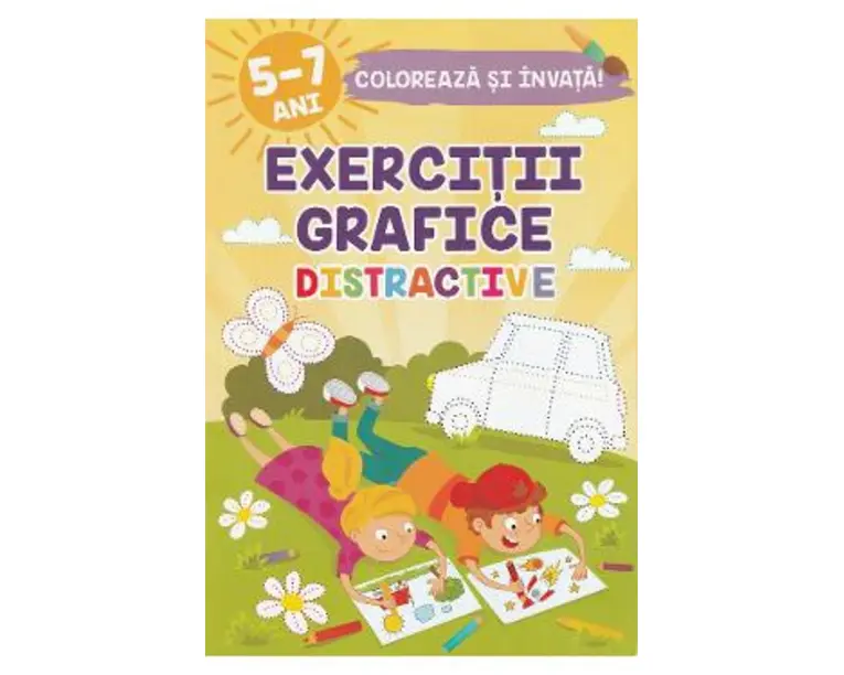 Exercitii grafice distractive. Coloreaza si invata 5-7 ani - Luminita Albu