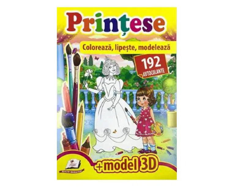 Printese. Coloreaza, lipeste, modeleaza.192 autocolante si model 3D