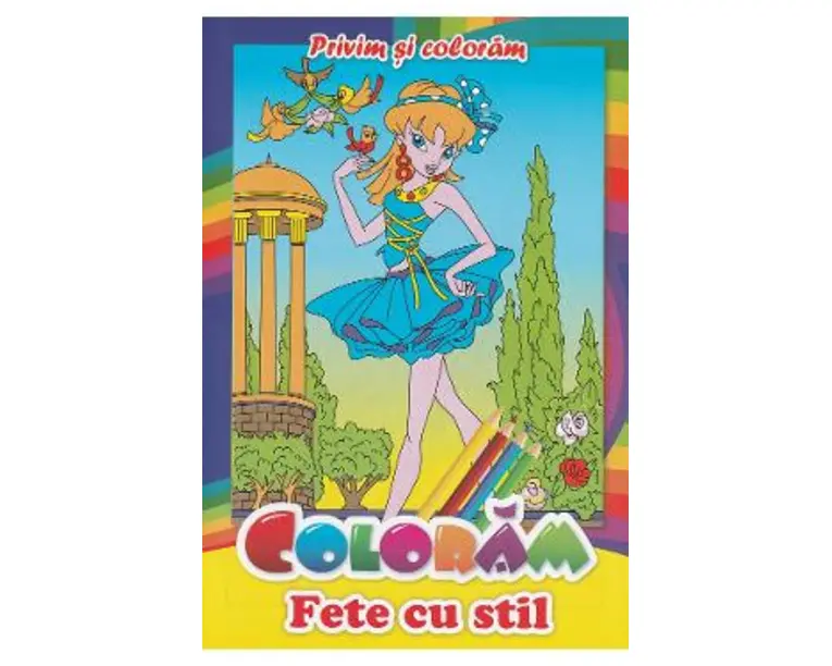 Coloram fete cu stil. Privim si coloram