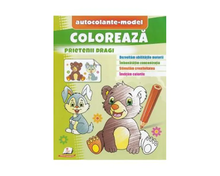 Coloreaza prietenii dragi. Autocolante model