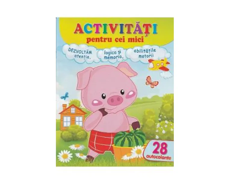 Activitati pentru cei mici: Purcelusul. 28 autocolante