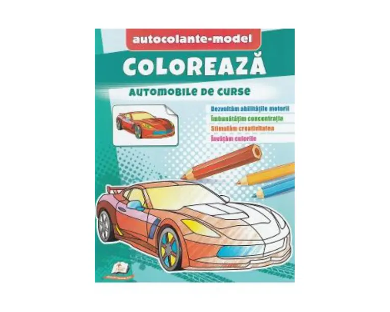 Coloreaza automobile de curse. Autocolante model