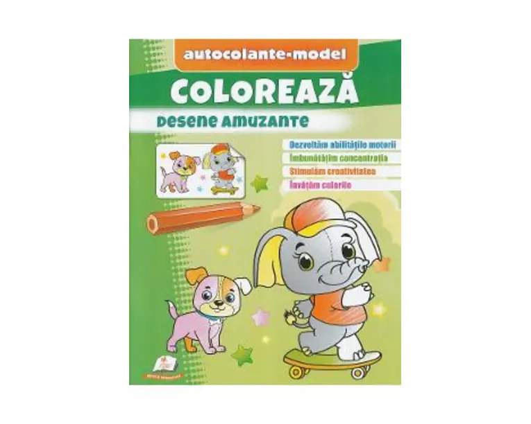 Coloreaza desene amuzante. Autocolante model