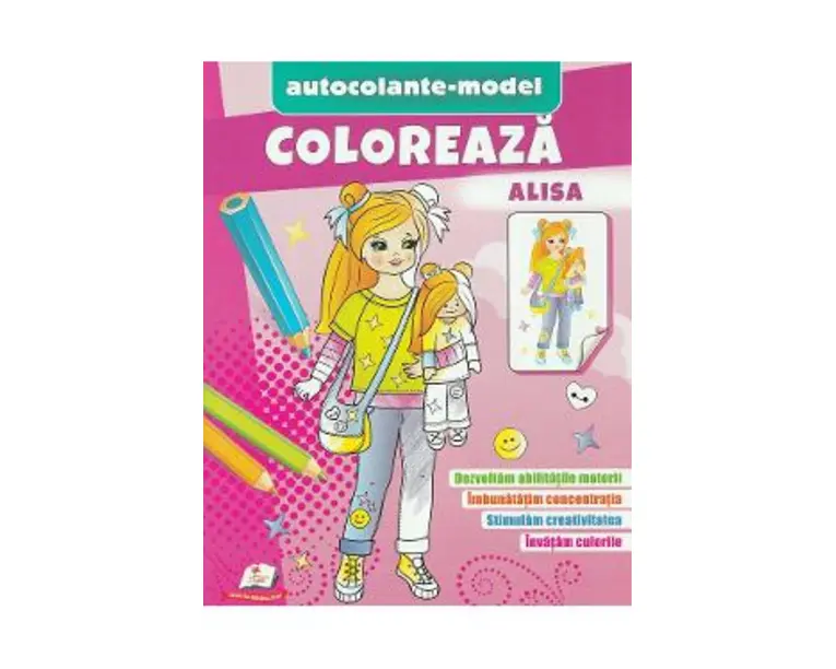 Coloreaza Alisa. Autocolante model