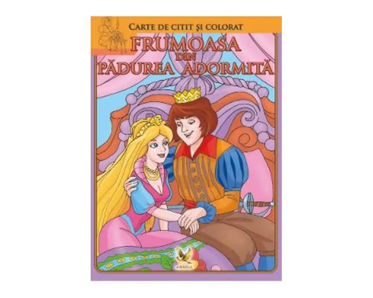 Frumoasa din padurea adormita. Carte de citit si colorat